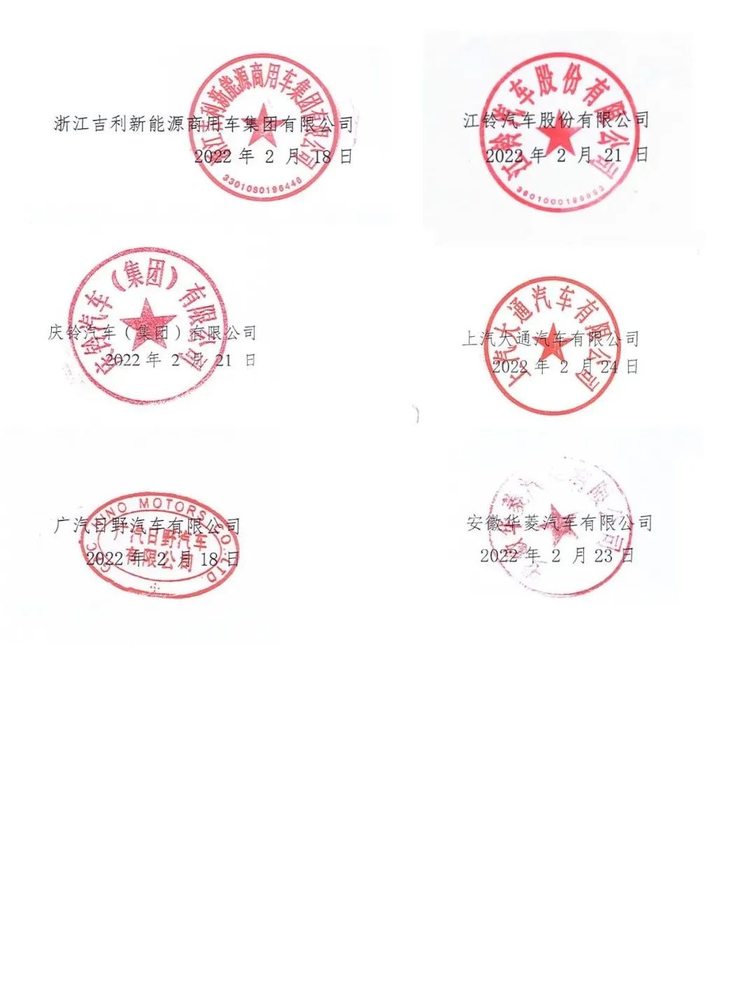 2022年1月7日，工業(yè)和信息化部、公安部聯(lián)合下發(fā)了《關(guān)于進(jìn)一步加強(qiáng)輕型貨車、小微型載客汽車生產(chǎn)和登記管理的通知》（以下簡稱《通知》）。中國汽車工業(yè)協(xié)會充分發(fā)揮橋梁和紐帶作用，引導(dǎo)行業(yè)企業(yè)全面落實(shí)《通知》有關(guān)要求，組織中國載貨汽車生產(chǎn)企業(yè)聯(lián)席會（C8）成員單位、列席單位，積極響應(yīng)國家號召，推動行業(yè)自律，并向社會公開承諾：進(jìn)一步加強(qiáng)生產(chǎn)一致性、委托改裝和整車合格證的管理，切實(shí)承擔(dān)產(chǎn)品安全質(zhì)量、生產(chǎn)一致性主體責(zé)任，積極推動“大噸小標(biāo)”和注冊登記違規(guī)車輛治理工作。