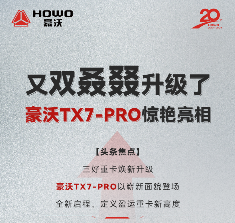 豪沃TX7-PRO現(xiàn)已上市，誠邀各位預(yù)購者速來體驗。